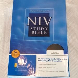 Zondervan NIV Study Bible- Large Black Bonded Leather